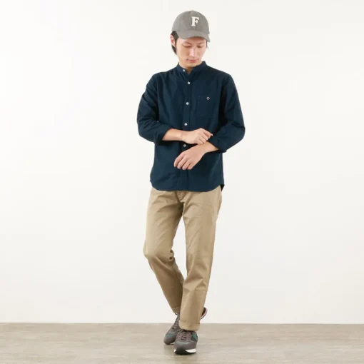 BARNS / Ox Band Collar Shirt
