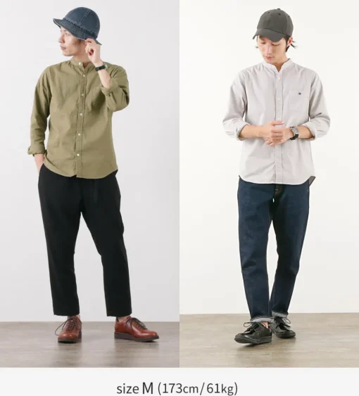BARNS / Ox Band Collar Shirt