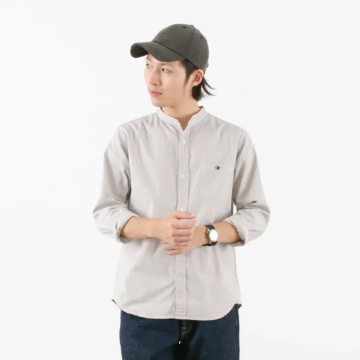 BARNS / Ox Band Collar Shirt