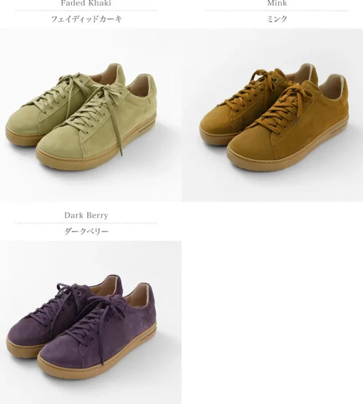 BIRKENSTOCK / Bend Low / Suede Leather Velour Leather Leather Sneakers