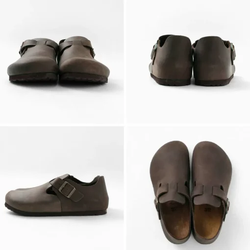 BIRKENSTOCK / LONDON / Oiled Leather Oiled Nubuck Leather Shoes