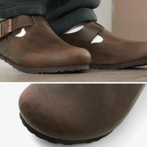 BIRKENSTOCK / LONDON / Oiled Leather Oiled Nubuck Leather Shoes
