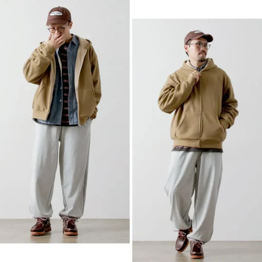 BURLAP OUTFITTER / Grid Fleece Lined Zip Hoodie
