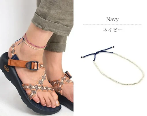 CHALISA T.. / Karen Silver Beads Single Cord Anklet