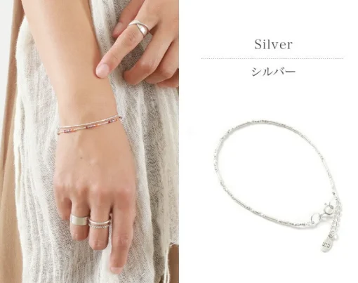 CHALISA T.. / Multi-cut Karen silver beads & tube beads / bracelet