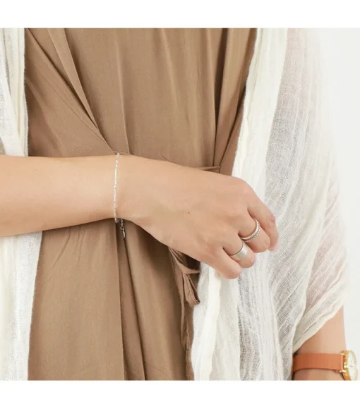 CHALISA T.. / Multi-cut Karen silver beads & tube beads / bracelet