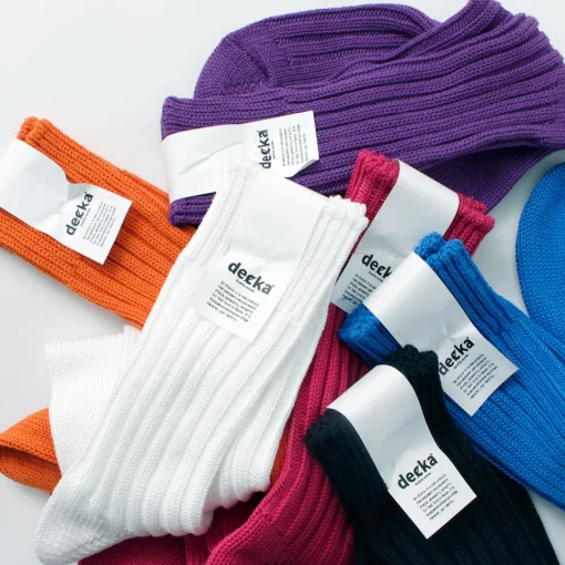 DECKA QUALITY SOCKS / Heavyweight Plain Crew Socks