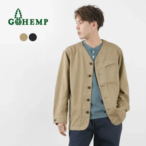 GOHEMP / Green Lodge Jacket Hemp Cotton Recycled Polyester Cloth