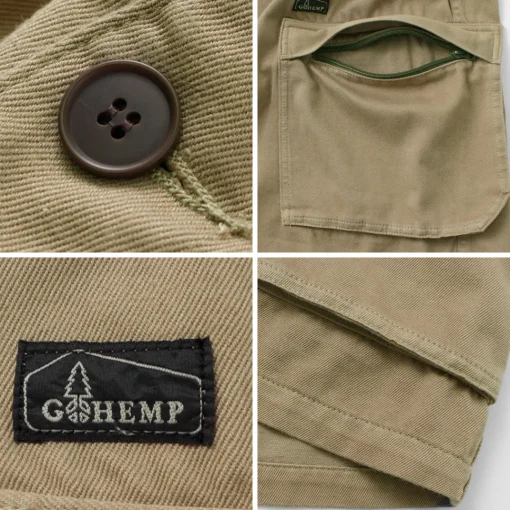 GOHEMP / Green Lodge Jacket Hemp Cotton Recycled Polyester Cloth