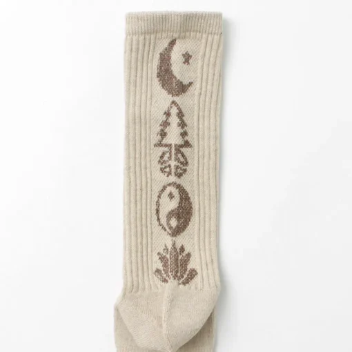 GOHEMP / Patterned Pile Crew Socks