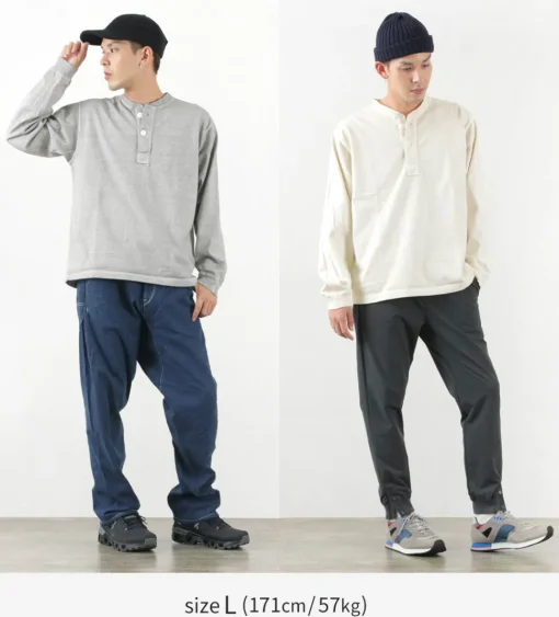 GOOD ON / L/S heavy henley T