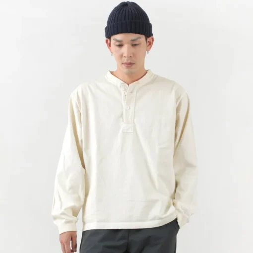 GOOD ON / L/S heavy henley T