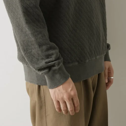 GOOD ON / Quilted Long Sleeve Raglan Crewneck Shirt Photoelectron
