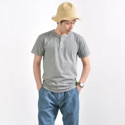 GOOD ON / Short sleeve henley neck T-shirt