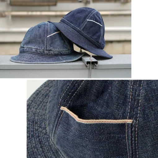 HIGHER / Selvage Denim Panel 6 Hat - Used finish