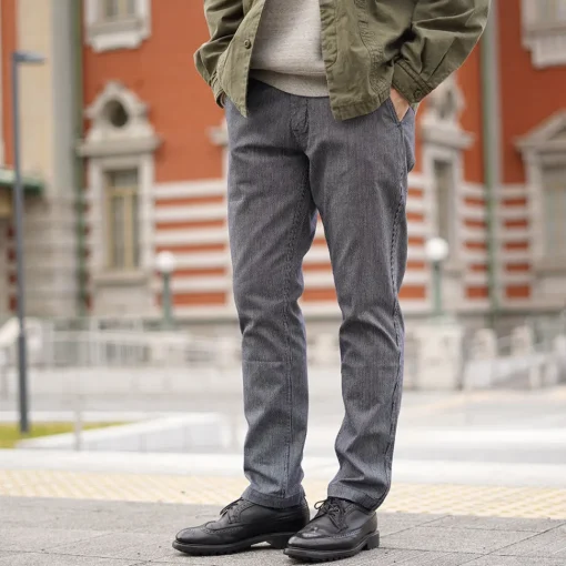 JAPAN BLUE JEANS / Wide Tapered Hickory Pants