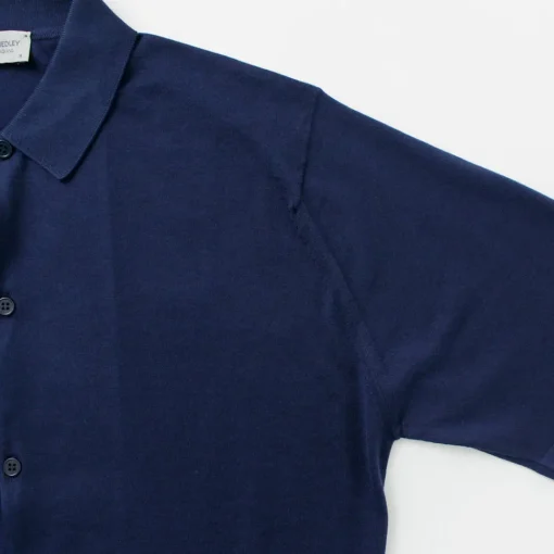 JOHN SMEDLEY / Sea Island Cotton 30 Gauge Knit Shirt