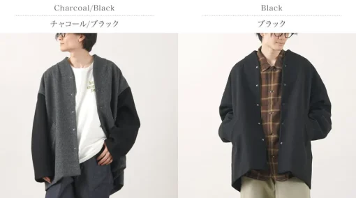 KELEN / Collarless Egg Jacket