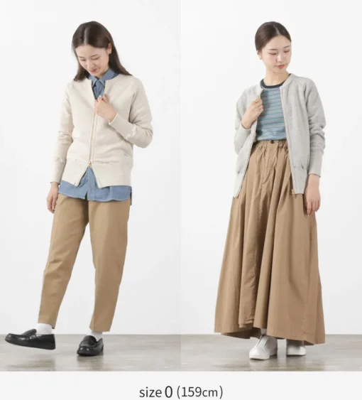 KEPANI / Crew Neck Full Zip Sweat Jacket