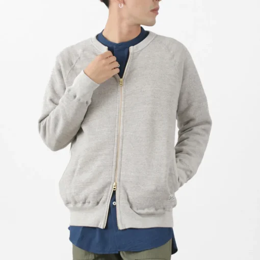KEPANI / Crew Neck Full Zip Sweat Jacket