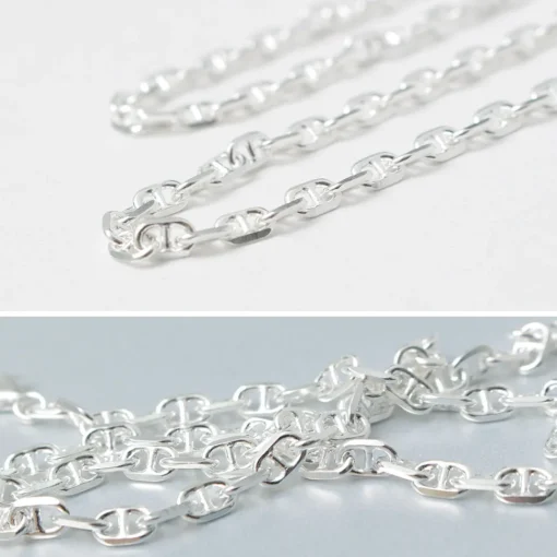 PHADUA / Semi solid anchor chain bracelet 925 silver