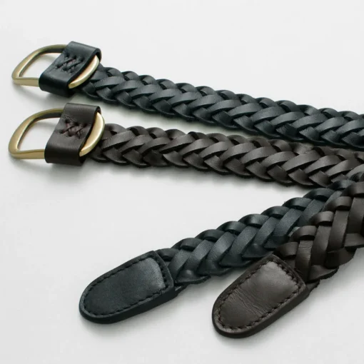 PHADUA / Sizeless Braid Leather Belt