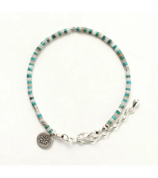 PHADUA / Turquoise and Shell Anklet