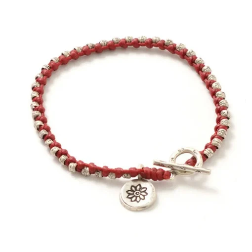 PHADUA / Wax Cord Silver Series Bracelet