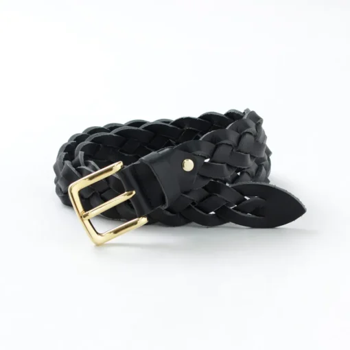 PITTI PELLE / Mesh Leather Belt 35mm width 4mm thick