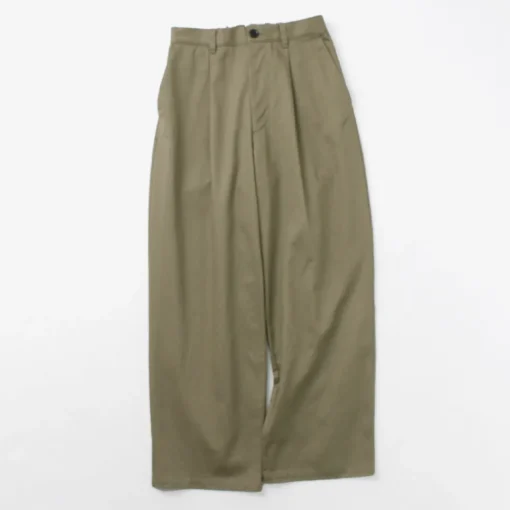 RE MADE IN TOKYO JAPAN / Cotton hard twill tuck wide pants