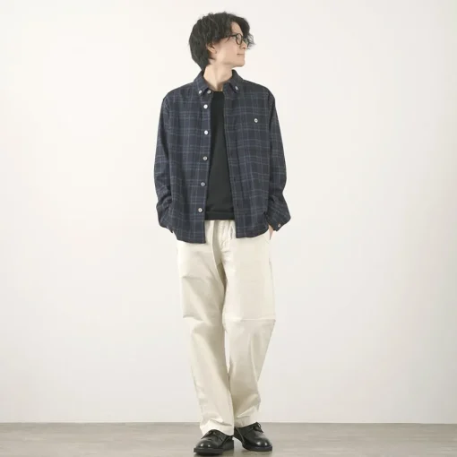 RE MADE IN TOKYO JAPAN / Craft Wool Check CPO Button Down Shirt