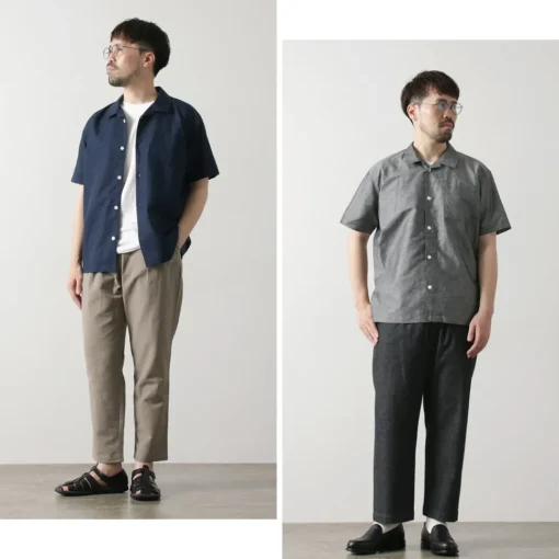 RE MADE IN TOKYO JAPAN / Herdmans Linen Open Collar Shirt