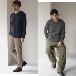 RE MADE IN TOKYO JAPAN / Tokyo Made V-Neck Long Sleeve Dress T-Shirt 5721A-CT