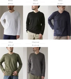 RE MADE IN TOKYO JAPAN / Tokyo Made V-Neck Long Sleeve Dress T-Shirt 5721A-CT