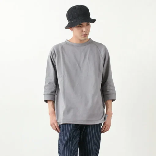 ROCOCO / Hemmed Jersey Cotton Crew Neck Cut & Sew
