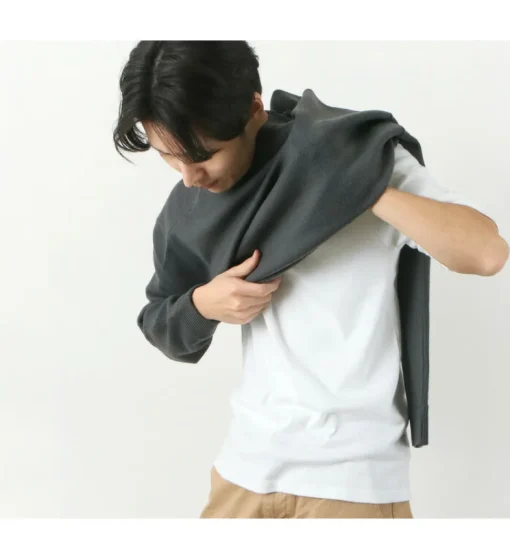 ROCOCO / Smooth Cotton Ribbed Crew T-Shirt