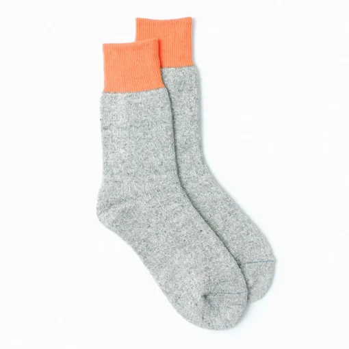 ROTOTO / Double Face Crew Socks Silk & Cotton