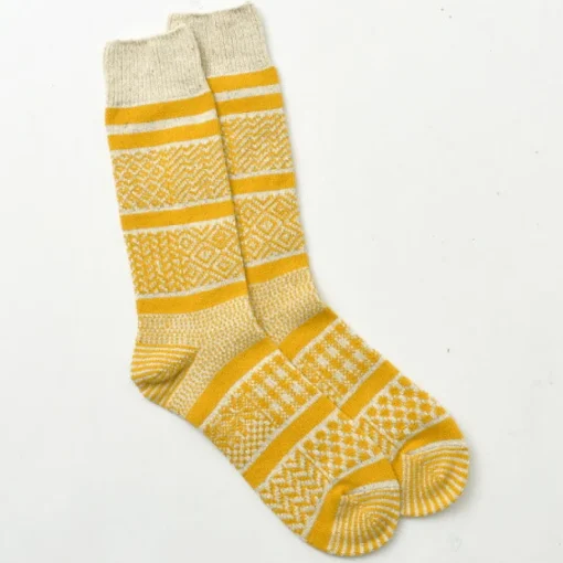 ROTOTO / R1337 Multi jacquard crew socks