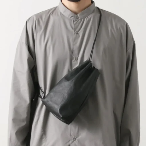 SENTI / Dyneema Leather Drawstring Bag L