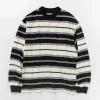 THE FOX / Fox Striped Crew Neck Long Sleeve T-Shirt