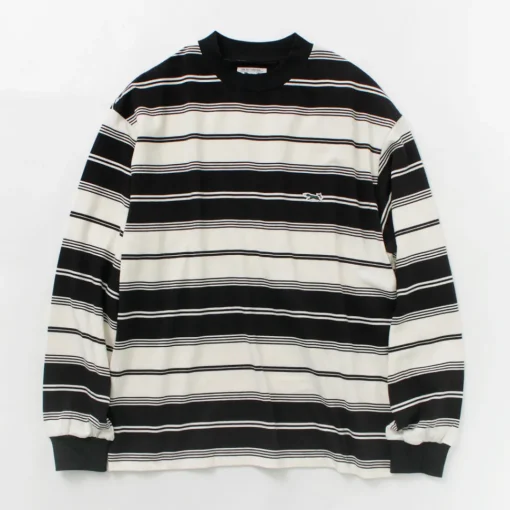 THE FOX / Fox Striped Crew Neck Long Sleeve T-Shirt