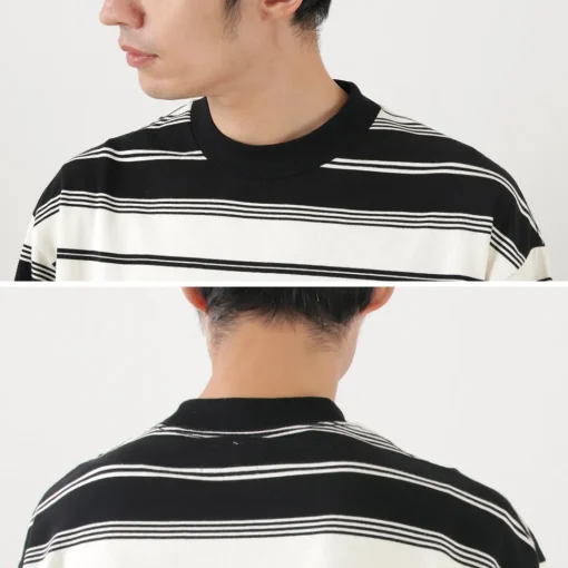 THE FOX / Fox Striped Crew Neck Long Sleeve T-Shirt
