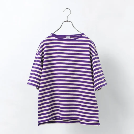 TIEASY / HDCS Big stripe boat-neck T-shirt