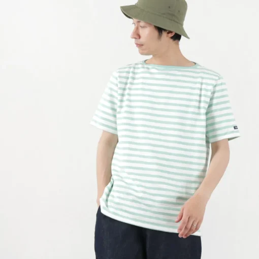 TIEASY / HDCS Boatneck Short Sleeve Striped Basque Shirt