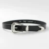 TORY LEATHER / 3 Piece Silver Buckle Belt