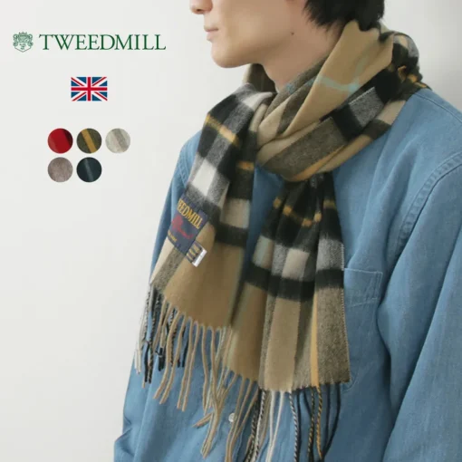 TWEED MILL / Lambs Wool Plaid Scarf