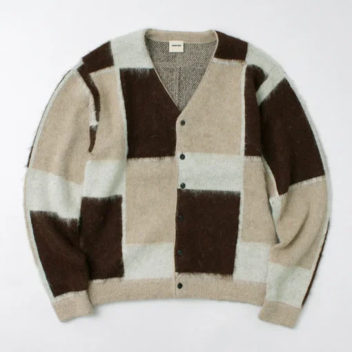 UNDYED / Jacquard Blush Cardigan Andaid Superfine Peruvian Alpaca