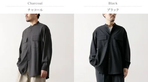 WHITE MOUNTAINEERING / Stretch Band Collar Shirt
